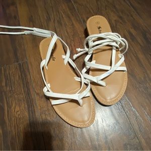 White Strappy Sandals